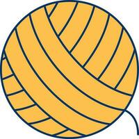Ball von Garn Symbol im Orange Farbe. vektor