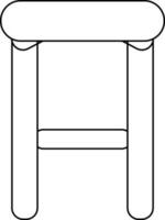 Schlaganfall Stil von Schemel Symbol zum Sitzung Konzept. vektor