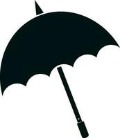 isolerat paraply i svart Färg. vektor