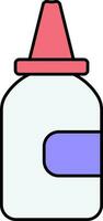 Illustration von Kegel Flasche Symbol bunt Symbol. vektor