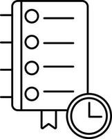 Schreibwaren aufführen Symbol vektor