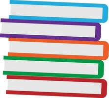 mehrfarbig Bücher Stapel Symbol. vektor