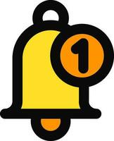 einer Benachrichtigung Glocke Symbol im Gelb und Orange Farbe. vektor