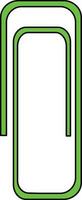 Grün Farbe mit Schlaganfall von Papier Stift Symbol zum anfügen Papier. vektor