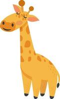 Giraffe Charakter im Gelb und Orange Farbe. vektor