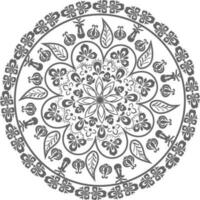 elegant Blumen- Mandala Design. vektor