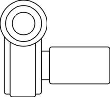 Camcorder im schwarz Linie Kunst Illustration. vektor