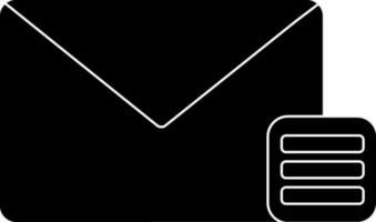 Botschaft Speisekarte Symbol im Glyphe zum Multimedia Konzept. vektor
