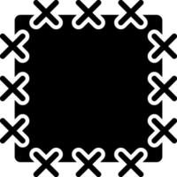 patchwork trasa ikon i svart och vit Färg. vektor