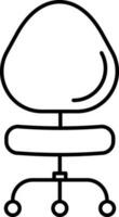 spinnig Stuhl Symbol oder Symbol im schwarz dünn Linie Kunst. vektor