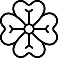 Blume Symbol oder Symbol im schwarz Linie Kunst. vektor