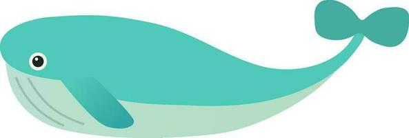 turkos haj fisk ikon i platt stil. vektor