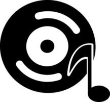 Musik- CD oder DVD Symbol im eben Stil. vektor