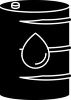 Öl Fass Symbol im schwarz und Weiß Farbe. vektor