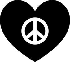 vektor illustration av fredlig hjärta ikon.