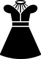 Illustration von stilvoll weiblich Kleid Glyphe Symbol. vektor