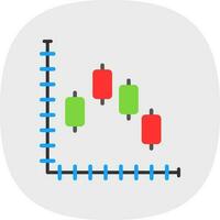 Candlestick-Diagramm-Vektor-Icon-Design vektor