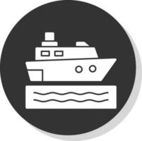 Kreuzfahrtschiff-Vektor-Icon-Design vektor