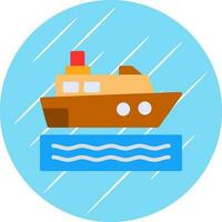 Kreuzfahrtschiff-Vektor-Icon-Design vektor