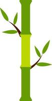 platt bambu växt ikon eller symbol. vektor