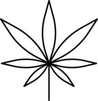 Illustration von Marihuana Blatt Symbol. vektor