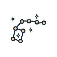 galax konstellation stjärna astronomi och rymd vektor