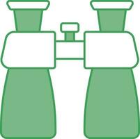 Fernglas Symbol im Grün und Weiß Farbe. vektor