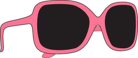Illustration von Sonnenbrille im Rosa Farbe rahmen. vektor