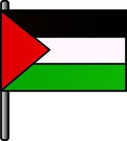 palestina flagga ikon i platt stil. vektor