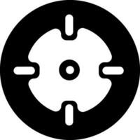 svart och vit fokus ikon eller symbol. vektor