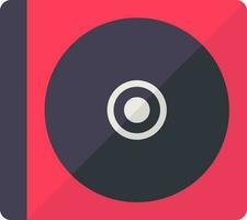 CD oder DVD Box Symbol im rot und schwarz Farbe. vektor