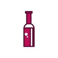 vinflaska sprit firande dryck dryck ikon linje och fylld vektor