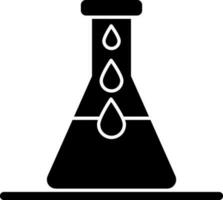 Blut Prüfung oder Becherglas Symbol im schwarz und Weiß Farbe. vektor