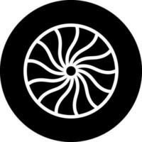 glyf illustration av frisbee ikon. vektor