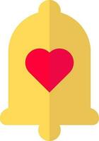 Liebe Glocke Symbol im Gelb und rot Farbe. vektor