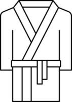 Illustration von Bademantel Symbol im Linie Kunst. vektor