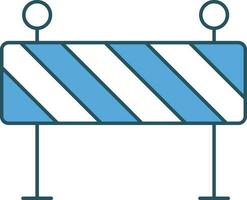 Barriere Symbol im Blau und Weiß Farbe. vektor
