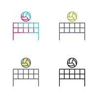 Beachvolleyball-Vektorsymbol vektor