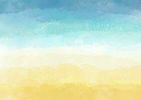 hand målad strand tema vattenfärg bakgrund vektor