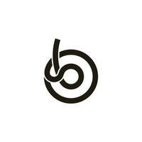Brief b Kreise verknüpft linear Schleife Linie Logo Vektor