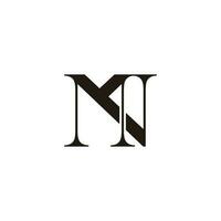 Brief mn serif Schriftart einfach Logo Vektor