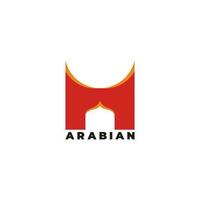 Brief m arabisch Gebäude Logo Vektor