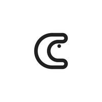 brev c söt punkt slinga logotyp vektor