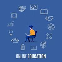 Online-Bildungskonzept vektor