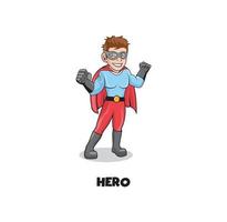 Superheld Charakter Cartoon Design vektor