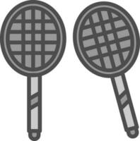 Badminton-Vektor-Icon-Design vektor