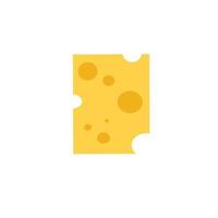 ein Stück Käse mit Löchern. Vektorillustration vektor