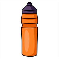 Sportwasserflasche praktische Wasserflasche für sportliche Aktivitäten im Cartoon-Stil vektor