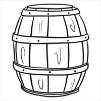 Fass für Wein oder Bier Holzfass Lagerung von Alkohol Cartoon-Stil