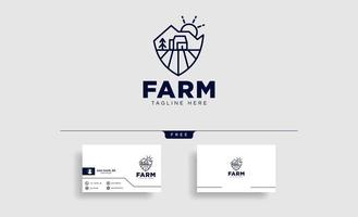 Landwirtschaft Farm Linie Abzeichen Vintage Logo Vorlage Vektor-Illustration Symbol Element isoliert vektor